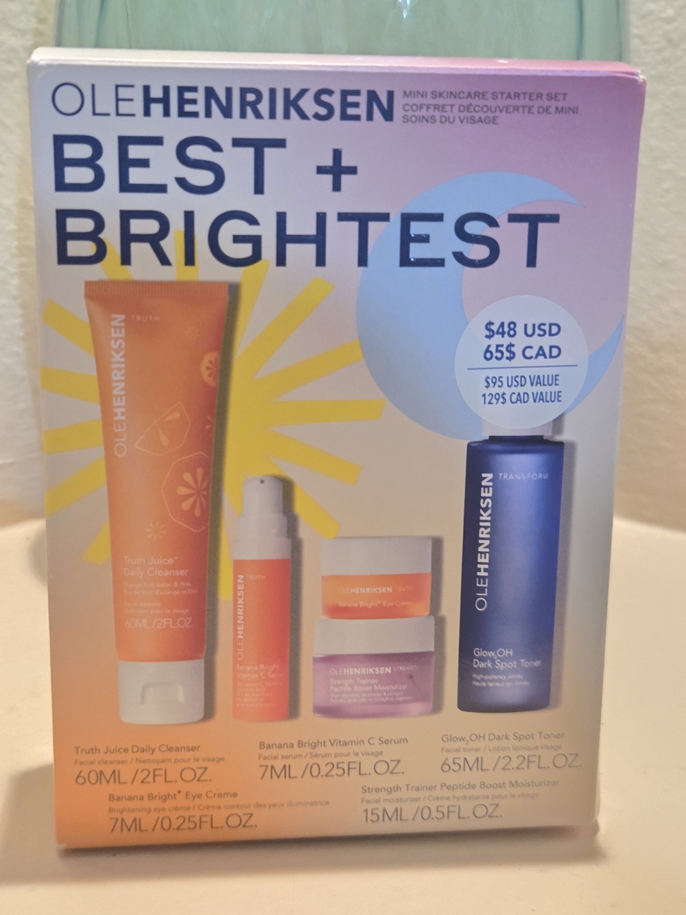 OLEHENRIKSEN Best + Brightest Mini Skincare Starter Set 5-Pc New Sealed